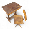 SCHOOL BENCH WITH CHAIR, Grythyttan, first half of the 20th century