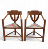 2 x Scandinavian / Sweden /carved Monk chairs 1920s