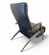 DAVID / design armchair /lounger by Interprofil / black leather good condition