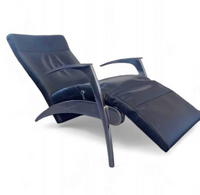 DAVID / design armchair /lounger by Interprofil / black leather good condition