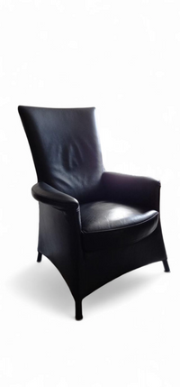 2 x Armchair by Wittmann /design Paolo Piva / Model Alta Highback / black leather