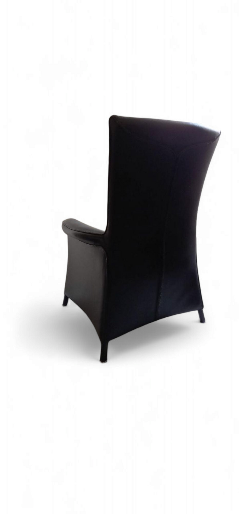 2 x Armchair by Wittmann /design Paolo Piva / Model Alta Highback / black leather