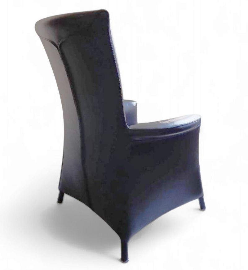 2 x Armchair by Wittmann /design Paolo Piva / Model Alta Highback / black leather