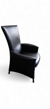 2 x Armchair by Wittmann /design Paolo Piva / Model Alta Highback / black leather