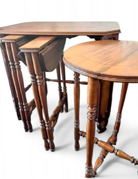 Art Deco / nesting table 3 x / attributed to Maison Franck / inlaid tortoiseshell top / 1920