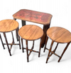 Art Deco / nesting table 3 x / attributed to Maison Franck / inlaid tortoiseshell top / 1920