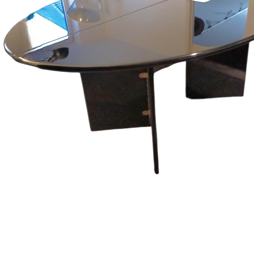 Mid-Century dining table and 3 x chairs by Silvio Coppola for Fratelli Montina Italy / 1970s