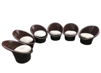 Skopa fauteuils  by Ole Gjer Knudsen & Torben Lind by Orth Plast / Ikea, 70s / set of 6