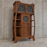 Eclectic design / Art Nouveau / Jugendstil / Oak sideboard / 1960s / Height 190 cm