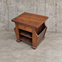 2 x matching oak magazine tables / night stands