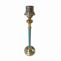2 x Brass and Blue Steel Table Lamps from Kullmann / 1970s /