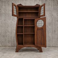 Eclectic design / Art Nouveau / Jugendstil / Oak sideboard / 1960s / Height 190 cm