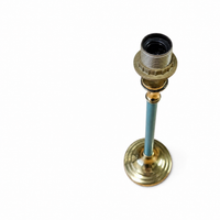 2 x Brass and Blue Steel Table Lamps from Kullmann / 1970s /