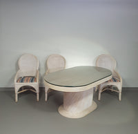 Pensil reed / Split reed table / 3 × chair / dining set /