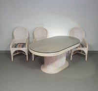 Pensil reed / Split reed table / 3 × chair / dining set /