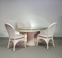 Pensil reed / Split reed table / 3 × chair / dining set /