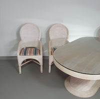 Pensil reed / Split reed table / 3 × chair / dining set /