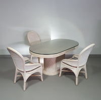 Pensil reed / Split reed table / 3 × chair / dining set /