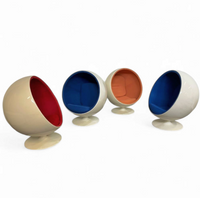 3 x fiber glass ball chair 1980s