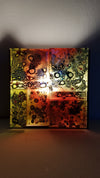 3 x Raak coloured glass wall sconces lamps Willem van Oyen.