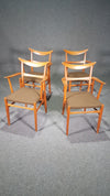 Set of 4 x German / cow horn dining armchairs / Lübke 1950s / Extremely rare /