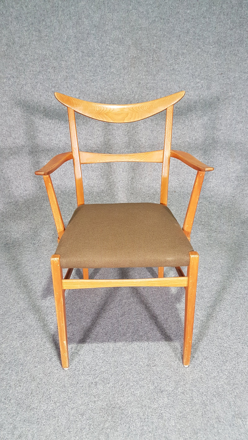 Set of 4 x German / cow horn dining armchairs / Lübke 1950s / Extremely rare /