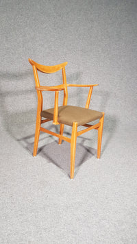 Set of 4 x German / cow horn dining armchairs / Lübke 1950s / Extremely rare /