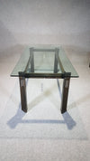 Rare dining set, Galaxy Table and chairs, with exclusive upholstering, designed by Umberto Asnago - Giorgetti. 1980s