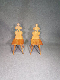 Vintage Mid-Century Brutalist Style Design Tiroler Chair set of 4