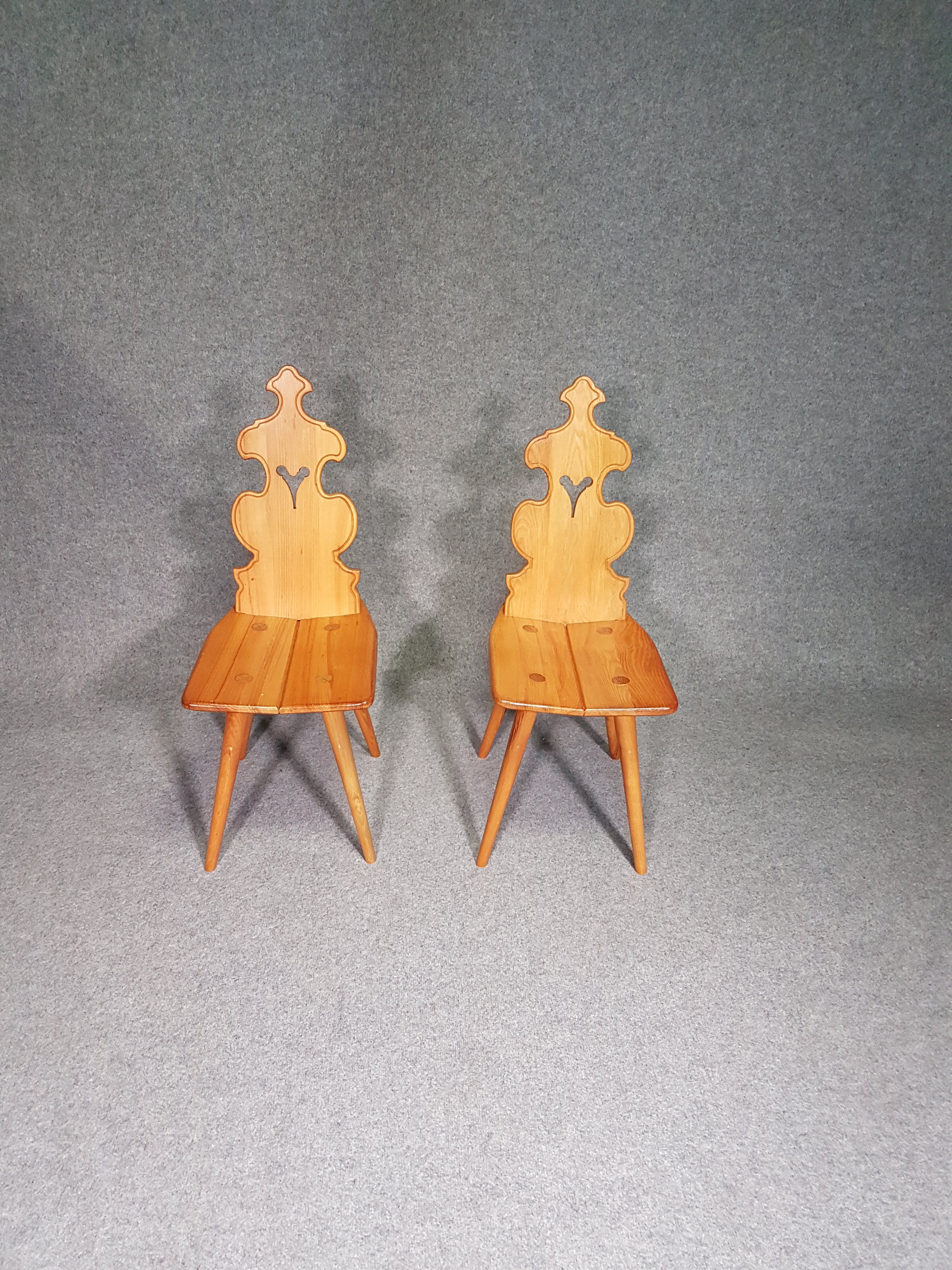 Vintage Mid-Century Brutalist Style Design Tiroler Chair set of 4