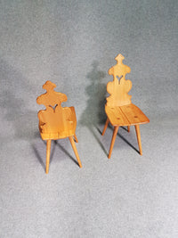 Vintage Mid-Century Brutalist Style Design Tiroler Chair set of 4