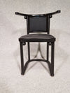 Set of 6 black Fledermaus chairs by Josef Hoffmann for Wittmann, 1980s.