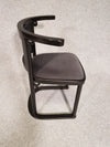 Set of 6 black Fledermaus chairs by Josef Hoffmann for Wittmann, 1980s.