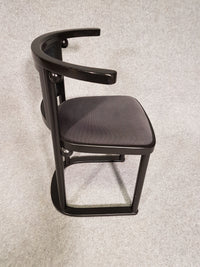 Set of 6 black Fledermaus chairs by Josef Hoffmann for Wittmann, 1980s.