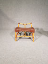 Lounge chair and footstool designed by Yuzuru Yamakawa rattan and bamboo