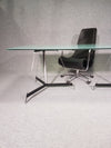 Italian tripod table / mat glass table top / Gabriel Teixidós