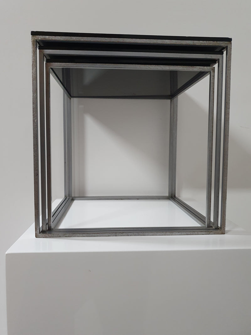 Early rare nesting tables model PK-71 designed by Poul Kjærholm.