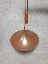 Semi large hanging lamp by Claus Bonderup & Torsten Thorup for Fog & Mørup, 1960s with counterweight