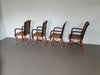 4 x rattan bamboo dinner chairs