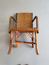 4 x rattan bamboo dinner chairs