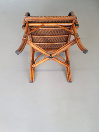 4 x rattan bamboo dinner chairs