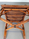 4 x rattan bamboo dinner chairs