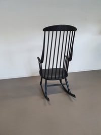 Black Lena Larsson voor Nesto rocking chair 1960s