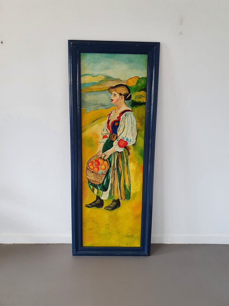 50 x 130 cm naive paintings 70s