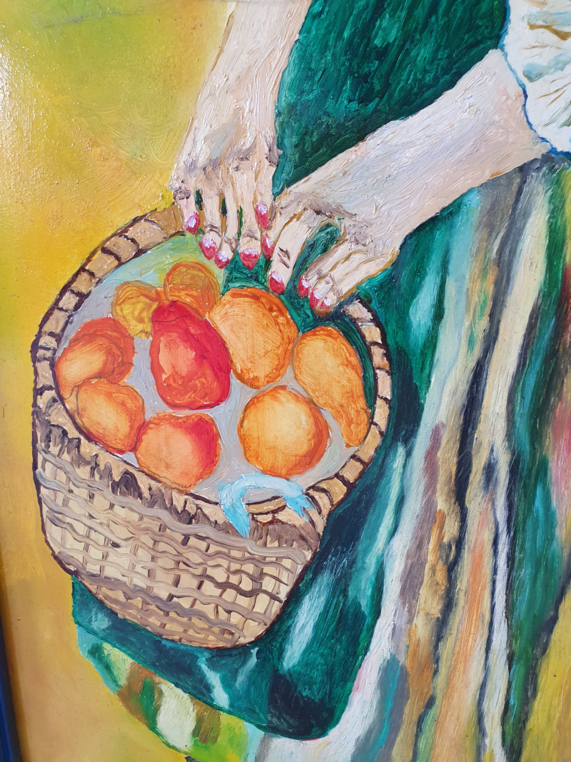 50 x 130 cm naive paintings 70s