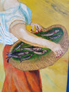 50 x 130 cm naive paintings 70s