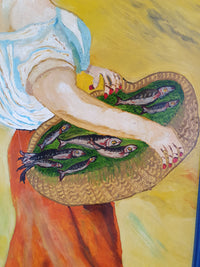 50 x 130 cm naive paintings 70s
