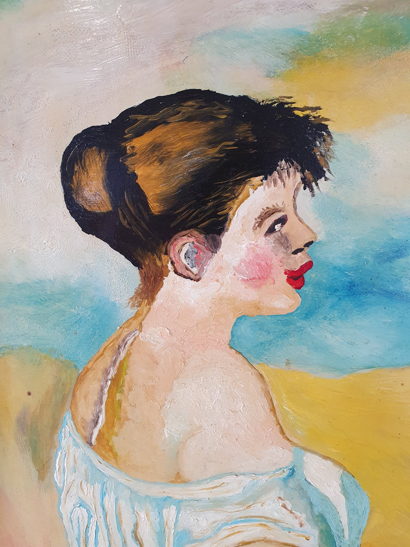50 x 130 cm naive paintings 70s