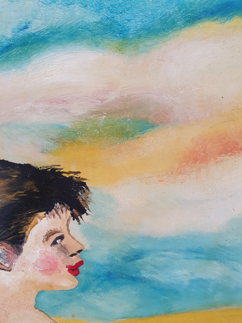 50 x 130 cm naive paintings 70s