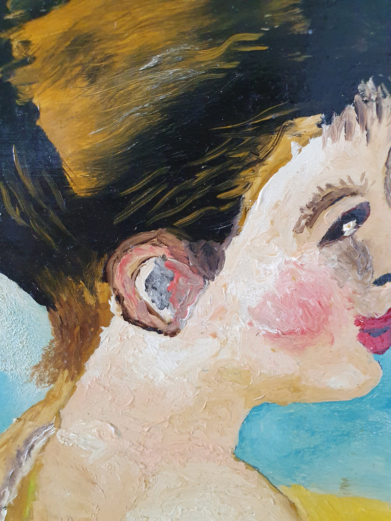 50 x 130 cm naive paintings 70s